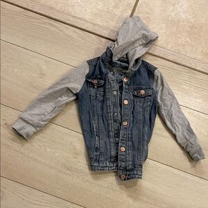 Little Bipsy Denim and Gray Hooded Jacket